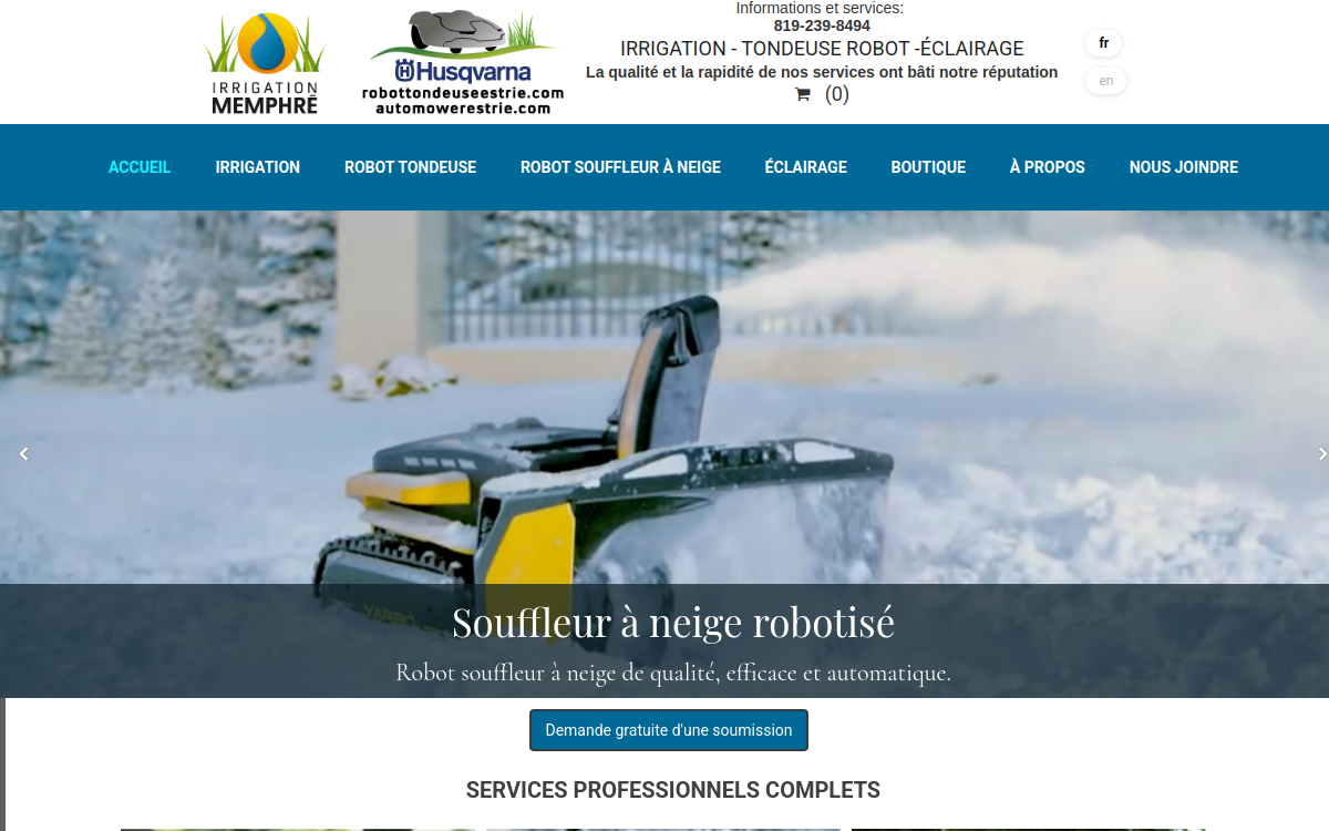 RRIGATION - TONDEUSE ROBOT -ÉCLAIRAGE  La qualité et la rapidité de nos services ont bâti notre réputation